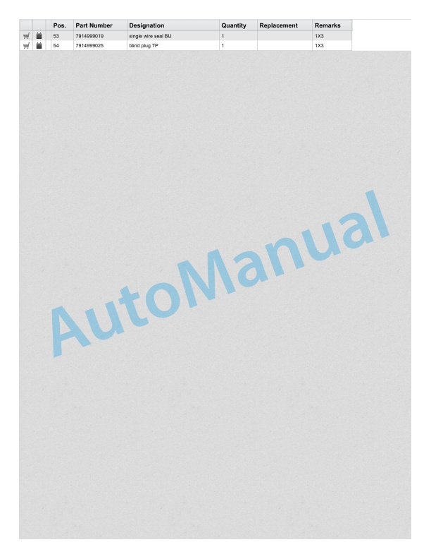 Alternative view of Linde 1160-01 - D06, D08 Spare Parts Manual SN W41160V00450 and up