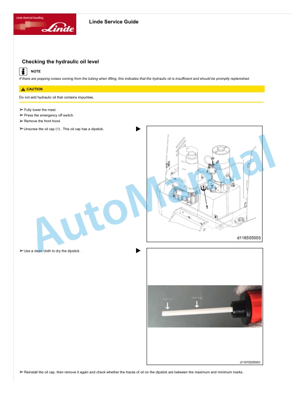 Linde 1165-01 - ML16P Production site Xiamen Operating Instructions SN CT1165J00001 and up 5 Linde 1165-01 - ML16P Production site Xiamen Operating Instructions SN CT1165J00001 and up - Image 5