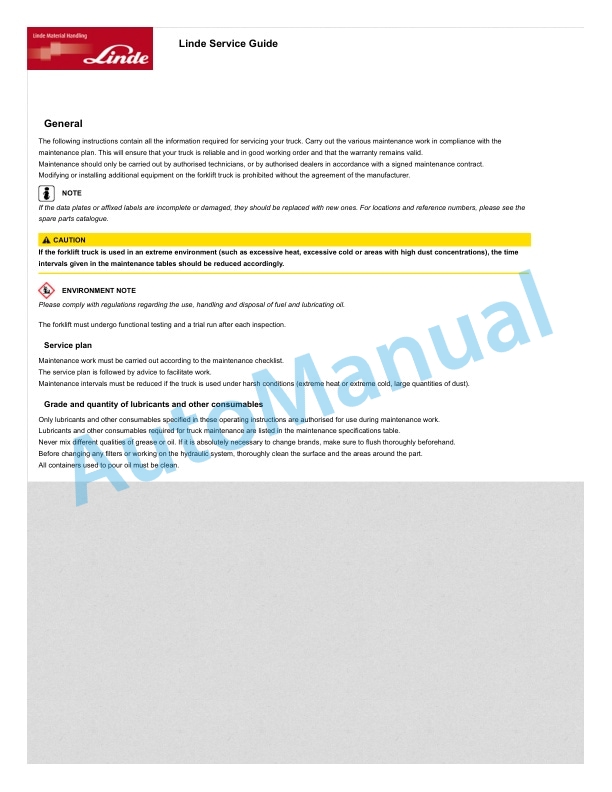 Linde 1167-02 - ML10, ML12, MM10, MM12, MM12i Production site Xiamen Operating Instructions SN CT1167H20001 and up 3 Linde 1167-02 - ML10, ML12, MM10, MM12, MM12i Production site Xiamen Operating Instructions SN CT1167H20001 and up - Image 3