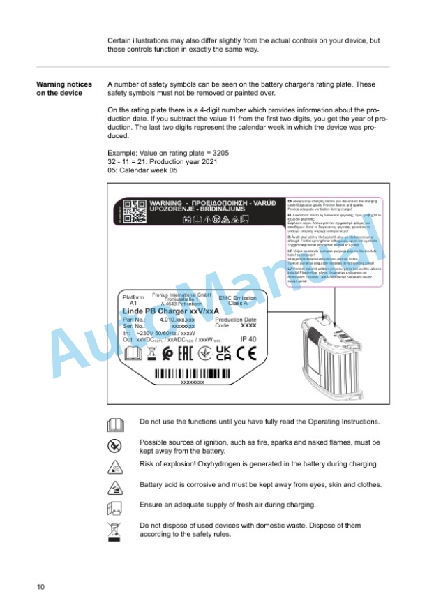 Linde 1168-01 - L14, L14AP, L16, L16AP Operating Instructions 4 Linde 1168-01 - L14, L14AP, L16, L16AP Operating Instructions - Image 4