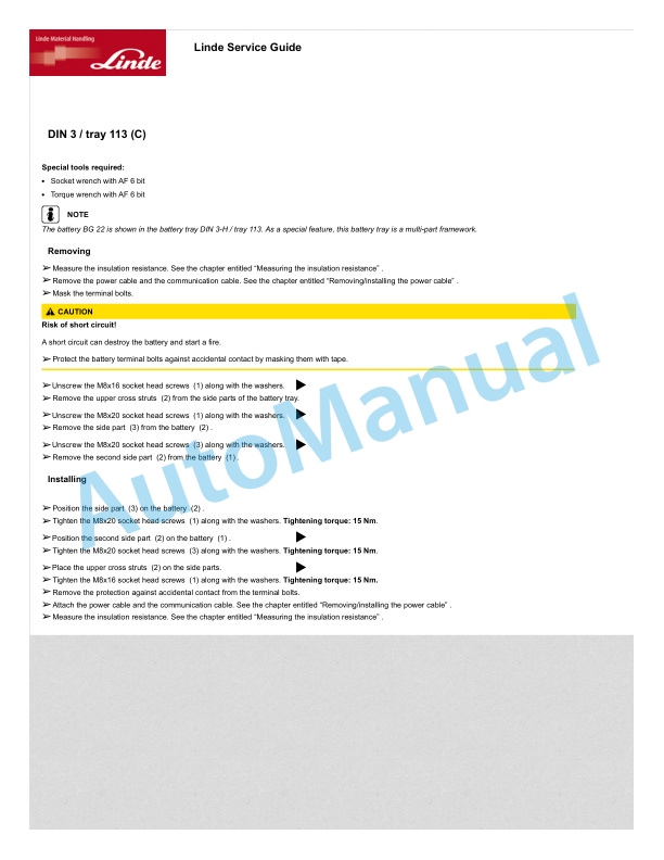 Linde 1171-01 - L06AC Ex3G, L10AC Ex3G, L12AC Ex3G, L16AC Ex3G Workshop Manuals 5 Linde 1171-01 - L06AC Ex3G, L10AC Ex3G, L12AC Ex3G, L16AC Ex3G Workshop Manuals - Image 5