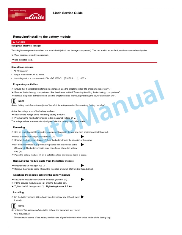 Linde 1171-01 - L06AC, L10AC, L12AC, L16AC Workshop Manuals SN W41171V00001 and up 4 Linde 1171-01 - L06AC, L10AC, L12AC, L16AC Workshop Manuals SN W41171V00001 and up - Image 4
