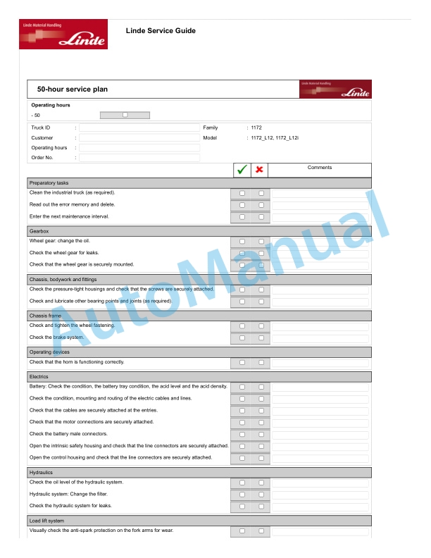 Linde 1172-01 - L12 EX E2, L12 EX i E2 Operating Instructions 3 Linde 1172-01 - L12 EX E2, L12 EX i E2 Operating Instructions - Image 3
