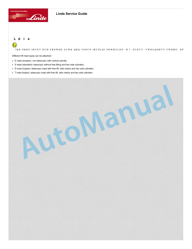 Linde 1172-01 - L12 EX, L12 i EX Operating Instructions 3 Linde 1172-01 - L12 EX, L12 i EX Operating Instructions - Image 3
