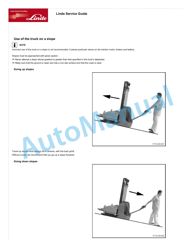 Linde 1172-01 - L12 EX, L12 i EX Operating Instructions 5 Linde 1172-01 - L12 EX, L12 i EX Operating Instructions - Image 5