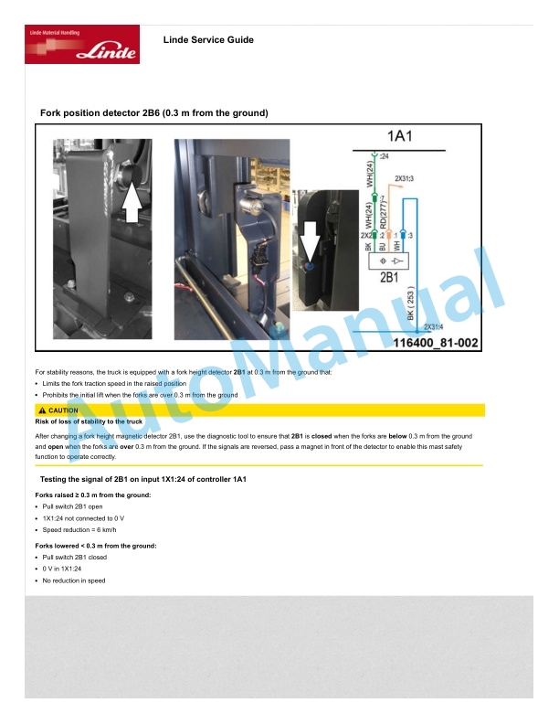 Linde 1174-01 - L14R, L14RW, L16R, L16RW Workshop Manuals SN W41174V00083 and up 4 Linde 1174-01 - L14R, L14RW, L16R, L16RW Workshop Manuals SN W41174V00083 and up - Image 4