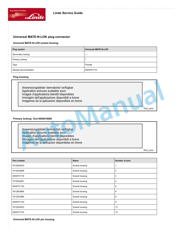 Linde 1189-01 - P30C, P50C Workshop Manuals SN 07.10 and up 4 Linde 1189-01 - P30C, P50C Workshop Manuals SN 07.10 and up - Image 4