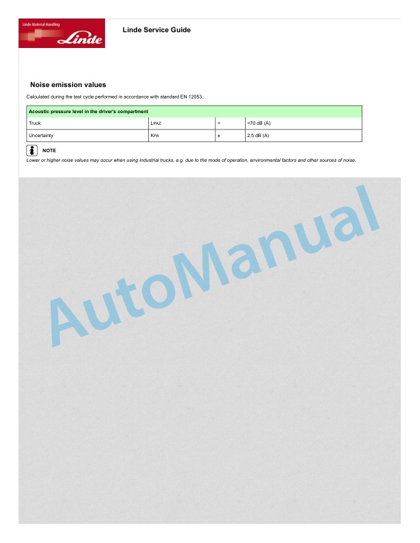 Linde 1190-01 - P30, P50 Operating Instructions SN W41190V00349 and up 3 Linde 1190-01 - P30, P50 Operating Instructions SN W41190V00349 and up - Image 3