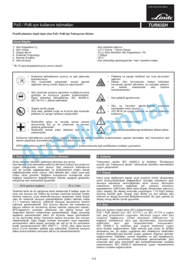 Alternative view of Linde 1191-01 - P60, P80 Operating Instructions SN up to W41191V00395