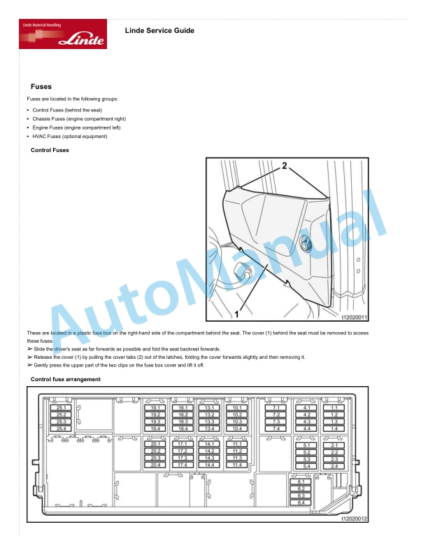 Linde 1202-01 - H20 to H35T Operating Instructions SN 01.20 and up 5 Linde 1202-01 - H20 to H35T Operating Instructions SN 01.20 and up - Image 5