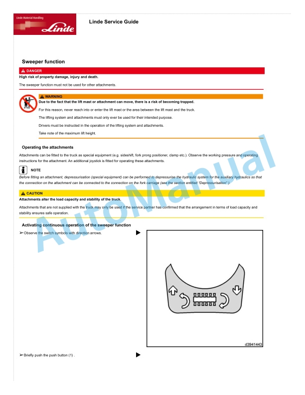 Linde 1204-01 - H35D to H50T Production site Aschaffenburg Operating Instructions SN H21204L00001 and up 5 Linde 1204-01 - H35D to H50T Production site Aschaffenburg Operating Instructions SN H21204L00001 and up - Image 5