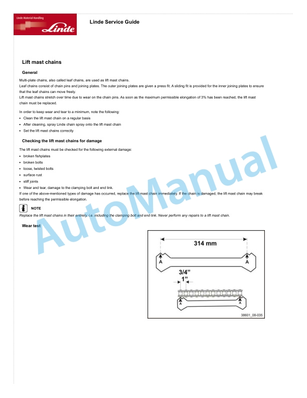Linde 1233-01 - HT25D, HT30D, HT35D Workshop Manuals SN B11233X00001 and up 4 Linde 1233-01 - HT25D, HT30D, HT35D Workshop Manuals SN B11233X00001 and up - Image 4
