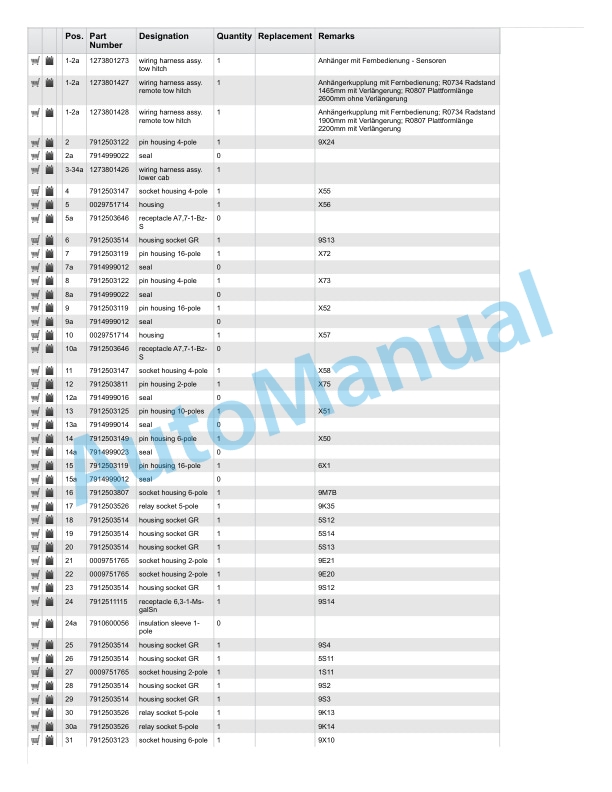 Linde 127-02 - W20 Spare Parts Manual SN up to 51X127B00157 5 Linde 127-02 - W20 Spare Parts Manual SN up to 51X127B00157 - Image 5