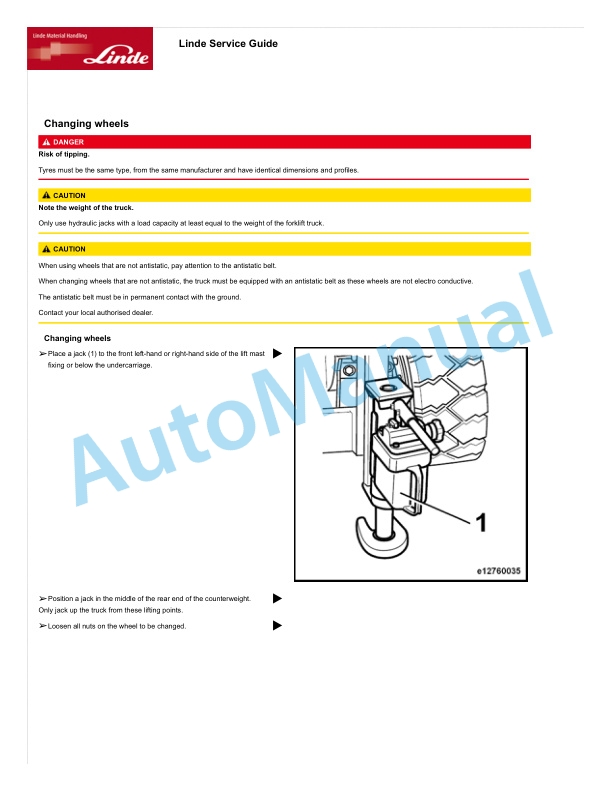 Linde 1294-01 - E30, E35 Production site Jinan Operating Instructions 5 Linde 1294-01 - E30, E35 Production site Jinan Operating Instructions - Image 5
