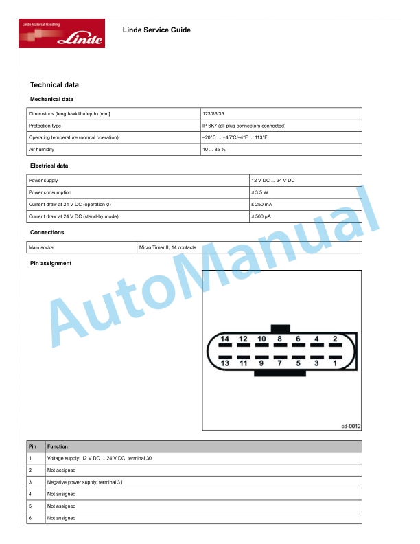 Linde 131-01 - P50 Workshop Manuals SN up to W4X131V05056 5 Linde 131-01 - P50 Workshop Manuals SN up to W4X131V05056 - Image 5