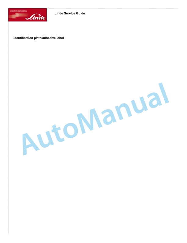 Linde 131-01 - T20 EX AP, T20 EX SP, T24 EX AP, T24 EX SP Operating Instructions 3 Linde 131-01 - T20 EX AP, T20 EX SP, T24 EX AP, T24 EX SP Operating Instructions - Image 3