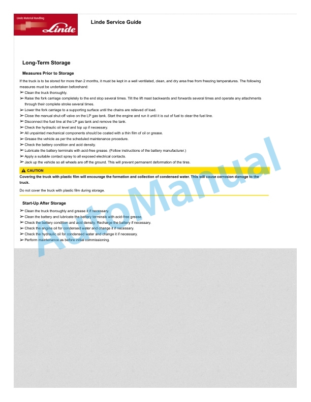 Linde 1319-01 - HT25CT, HT27CT, HT30CT, HT32CT Production site Summerville Operating Instructions 3 Linde 1319-01 - HT25CT, HT27CT, HT30CT, HT32CT Production site Summerville Operating Instructions - Image 3