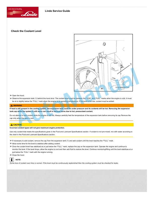 Linde 1319-01 - HT25CT, HT27CT, HT30CT, HT32CT Production site Summerville Operating Instructions 4 Linde 1319-01 - HT25CT, HT27CT, HT30CT, HT32CT Production site Summerville Operating Instructions - Image 4