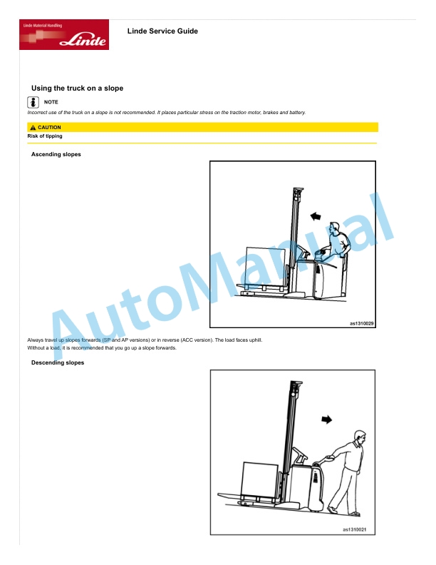 Linde 133-01 - L14AS-L16AS Operating Instructions SN W4X133V02097 and up 4 Linde 133-01 - L14AS-L16AS Operating Instructions SN W4X133V02097 and up - Image 4