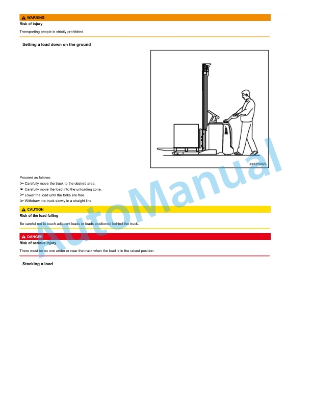 Linde 133-01 - L14AS-L16AS Operating Instructions SN W4X133V02097 and up 5 Linde 133-01 - L14AS-L16AS Operating Instructions SN W4X133V02097 and up - Image 5
