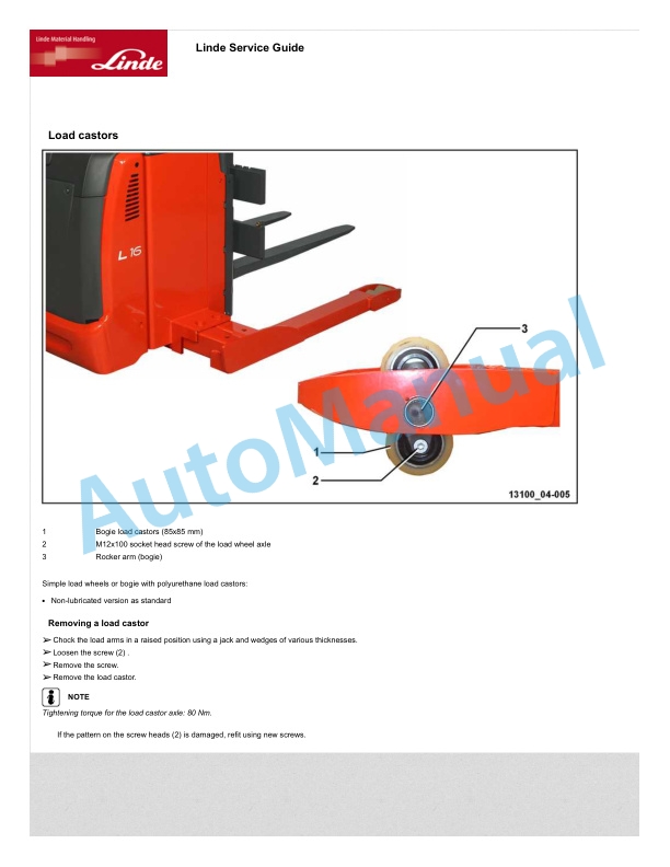 Linde 133-01 - L14AS-L16AS Workshop Manuals SN W4X133V02097 and up 3 Linde 133-01 - L14AS-L16AS Workshop Manuals SN W4X133V02097 and up - Image 3