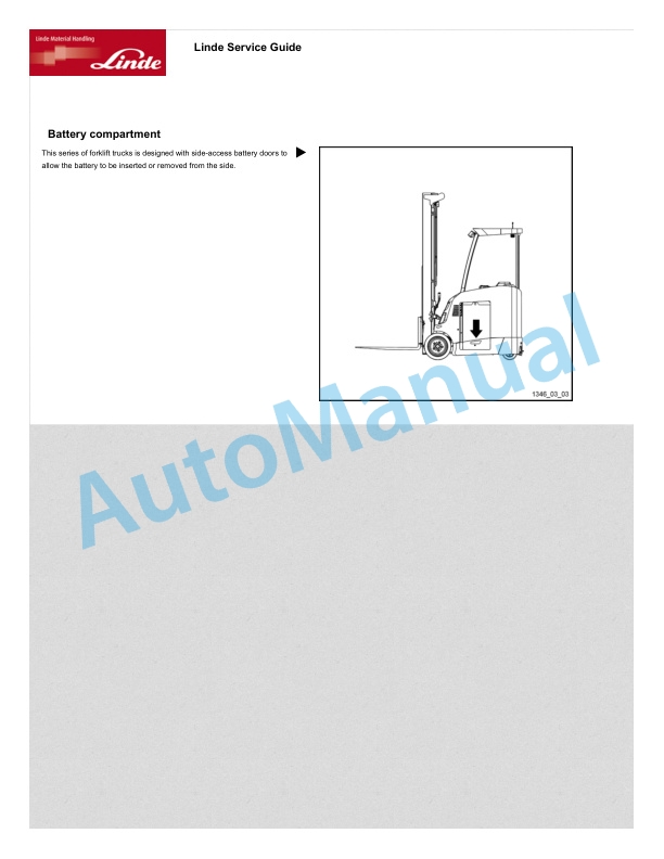 Linde 1346-01 - E18S, E20S Production site Summerville Workshop Manuals 2 Linde 1346-01 - E18S, E20S Production site Summerville Workshop Manuals - Image 2