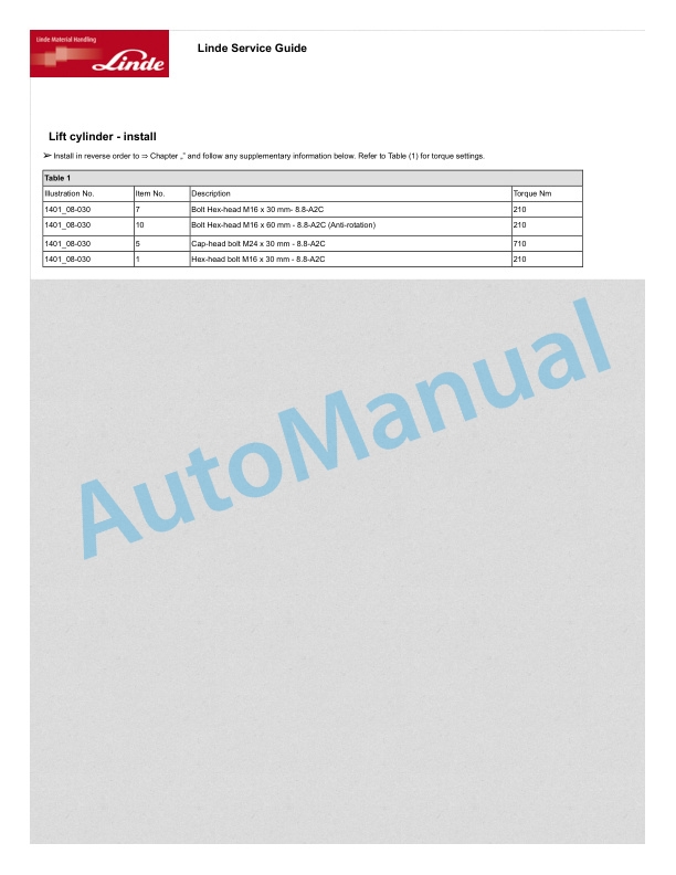Linde 1401-01 - H100D, H120D, H140D, H150D, H160D, H180D Workshop Manuals 4 Linde 1401-01 - H100D, H120D, H140D, H150D, H160D, H180D Workshop Manuals - Image 4