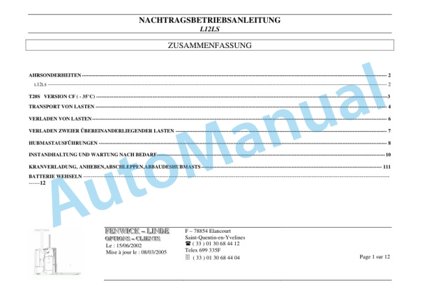 Linde 144-01 - L12LS Operating Instructions 3 Linde 144-01 - L12LS Operating Instructions-3