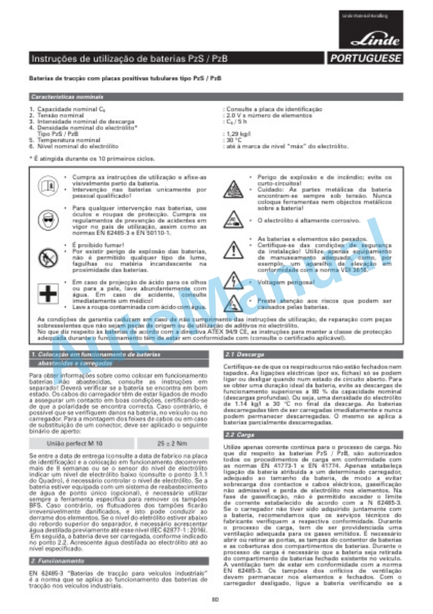 Linde 144-01 - T20SF Operating Instructions SN 06.96 and up 3 Linde 144-01 - T20SF Operating Instructions SN 06.96 and up - Image 3