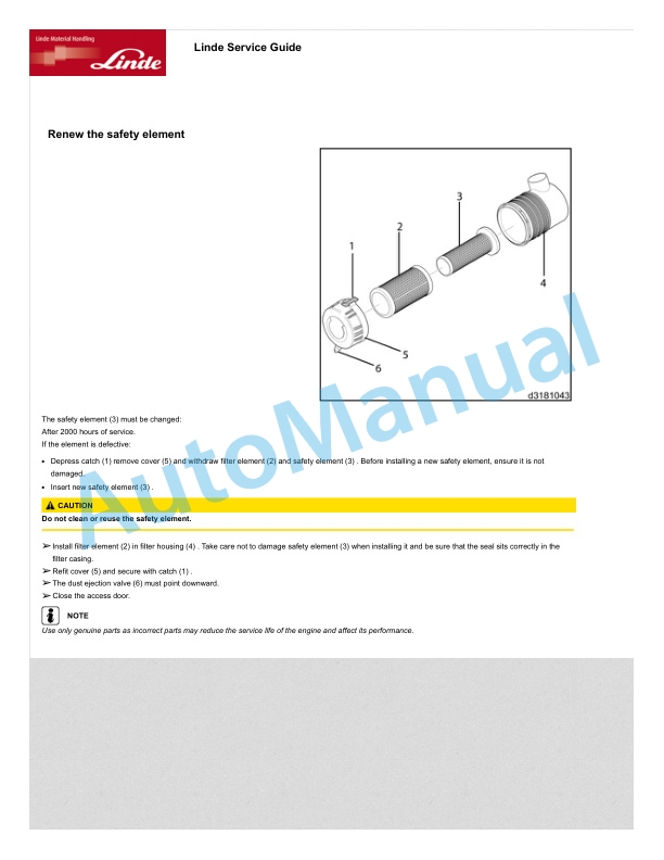 Linde 318-01 - C90 Operating Instructions SN 09.08 and up 4 Linde 318-01 - C90 Operating Instructions SN 09.08 and up - Image 4
