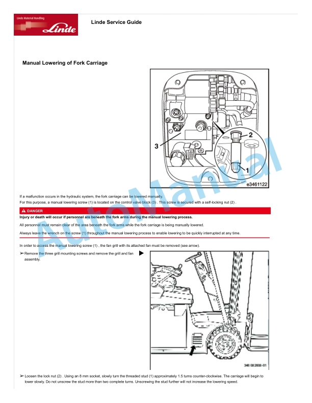 Linde 346-01 - E18, E20, E20P Operating Instructions SN 08.08 and up 4 Linde 346-01 - E18, E20, E20P Operating Instructions SN 08.08 and up - Image 4