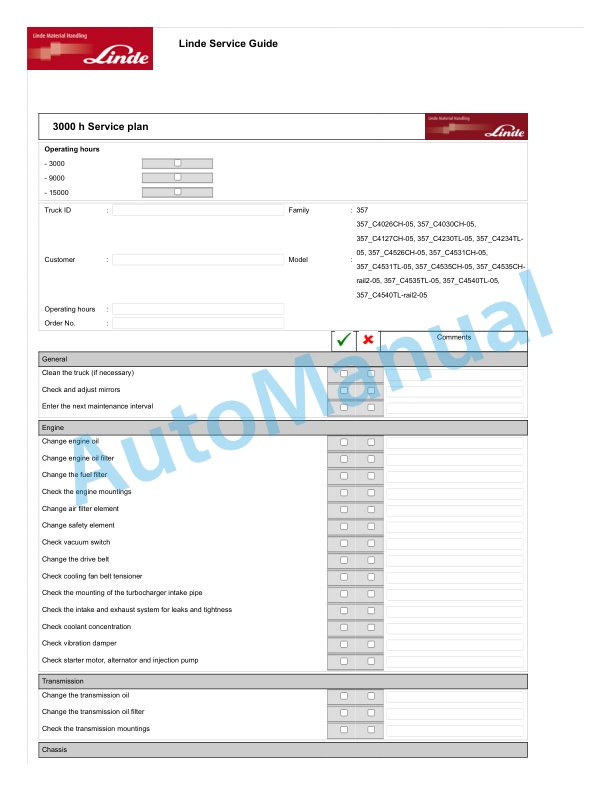 Linde 357-05 - C4026 to C4545 Operating Instructions SN 09.08 and up 4 Linde 357-05 - C4026 to C4545 Operating Instructions SN 09.08 and up - Image 4