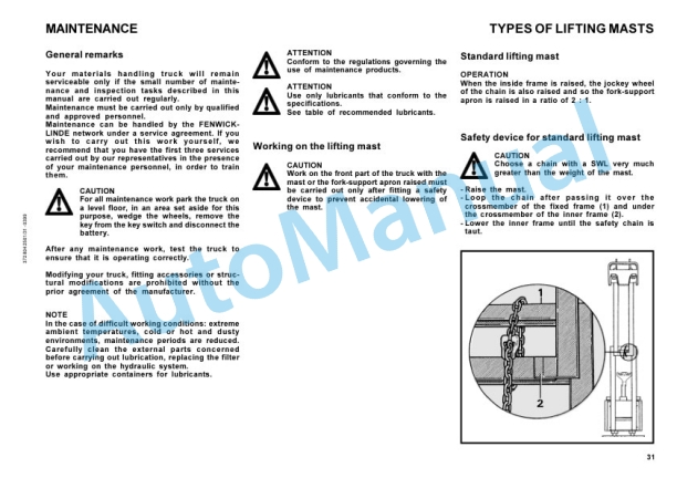 Linde 372-00 - L14, L16 Operating Instructions SN 10.98 and up-2