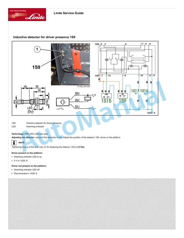 Linde 372-01 - L14, L14AP, L16, L16AP Workshop Manuals SN W4X372M03000 and up 5 Linde 372-01 - L14, L14AP, L16, L16AP Workshop Manuals SN W4X372M03000 and up - Image 5