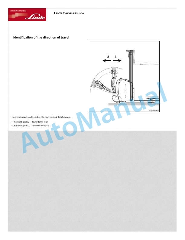 Linde 372-03 - L14, L14AP, L16, L16AP, L28AP Operating Instructions SN W4X372A00001 and up 3 Linde 372-03 - L14, L14AP, L16, L16AP, L28AP Operating Instructions SN W4X372A00001 and up - Image 3
