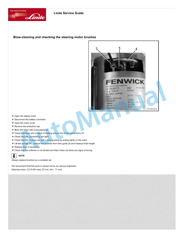 Linde 372-03 - L14, L14AP, L16, L16AP, L28AP Operating Instructions SN W4X372A00001 and up 5 Linde 372-03 - L14, L14AP, L16, L16AP, L28AP Operating Instructions SN W4X372A00001 and up - Image 5