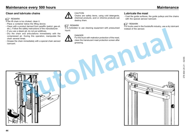 Linde 379-01 - L10, L12 Operating Instructions SN 10.95 and up SN up to 05.09 5 Linde 379-01 - L10, L12 Operating Instructions SN 10.95 and up SN up to 05.09-5