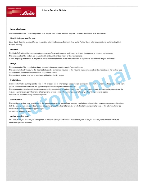Linde 386-01 - E12, E14, E15, E16, E18, E20 Operating Instructions SN 03.06 and up SN up to 03.14 5 Linde 386-01 - E12, E14, E15, E16, E18, E20 Operating Instructions SN 03.06 and up SN up to 03.14 - Image 5