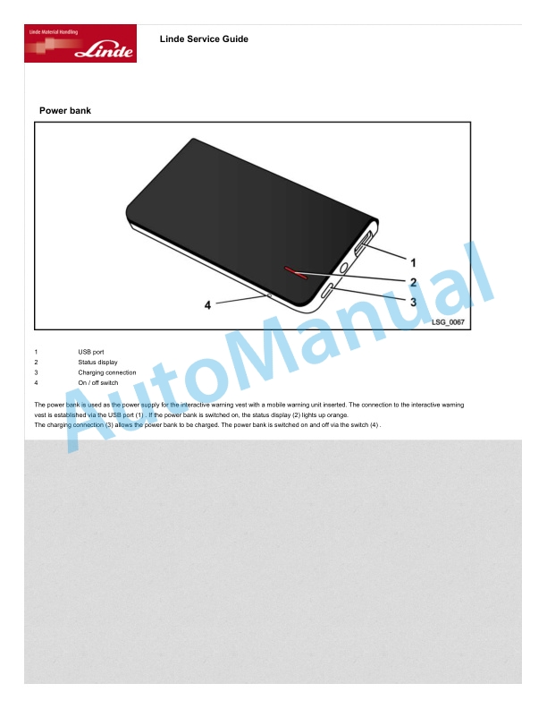 Linde 394-01 - H40D to H50V Operating Instructions SN 11.03 and up SN up to 12.12 4 Linde 394-01 - H40D to H50V Operating Instructions SN 11.03 and up SN up to 12.12 - Image 4