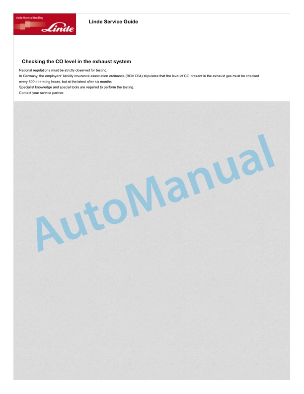 Linde 396-02 - H50D, H50T, H60D, H60T, H70D, H70T, H80D, H80T Operating Instructions SN 07.12 and up SN up to 03.16 4 Linde 396-02 - H50D, H50T, H60D, H60T, H70D, H70T, H80D, H80T Operating Instructions SN 07.12 and up SN up to 03.16 - Image 4