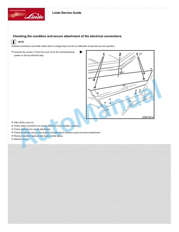 Linde 396-02 - H50D, H50T, H60D, H60T, H70D, H70T, H80D, H80T Operating Instructions SN 07.12 and up SN up to 03.16 5 Linde 396-02 - H50D, H50T, H60D, H60T, H70D, H70T, H80D, H80T Operating Instructions SN 07.12 and up SN up to 03.16 - Image 5