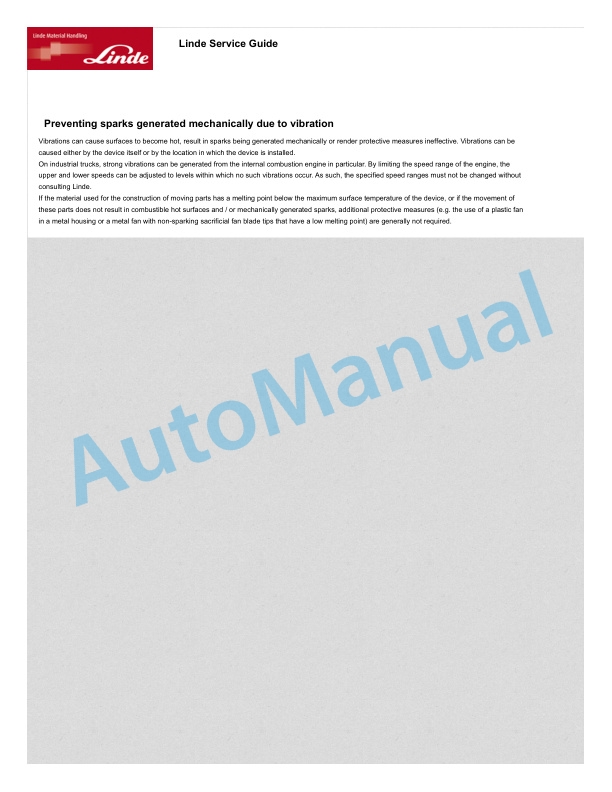 Linde 396-03 - H50D EX, H60D EX, H70D EX Workshop Manuals 4 Linde 396-03 - H50D EX, H60D EX, H70D EX Workshop Manuals - Image 4