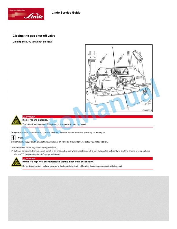 Linde 396-03 - H50D to H80T Production site Aschaffenburg Operating Instructions SN 03.16 and up 4 Linde 396-03 - H50D to H80T Production site Aschaffenburg Operating Instructions SN 03.16 and up - Image 4