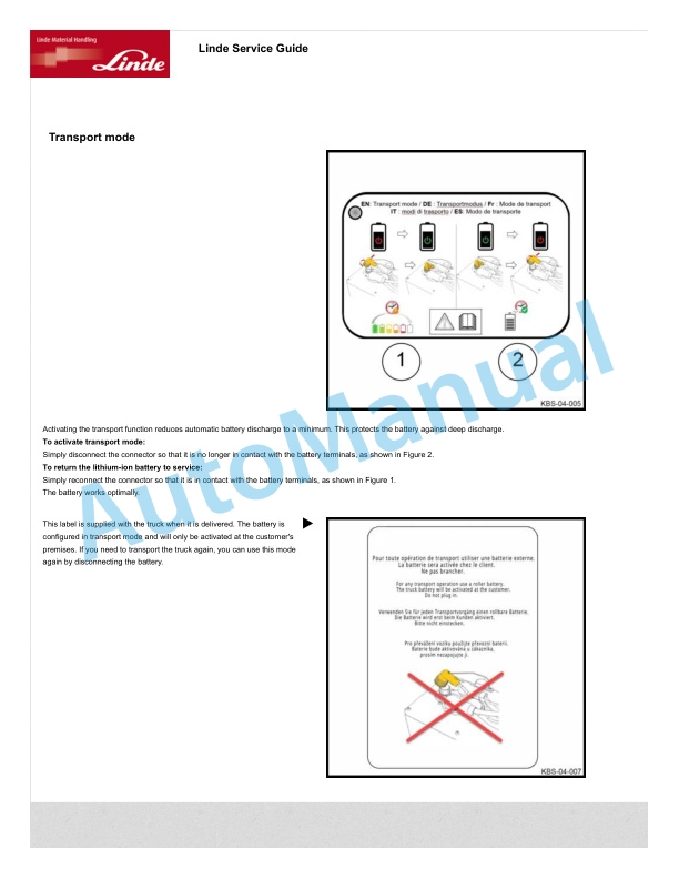 Linde 4590-01 - N20CL, N20CLX Operating Instructions SN F24590V00001 and up 5 Linde 4590-01 - N20CL, N20CLX Operating Instructions SN F24590V00001 and up - Image 5