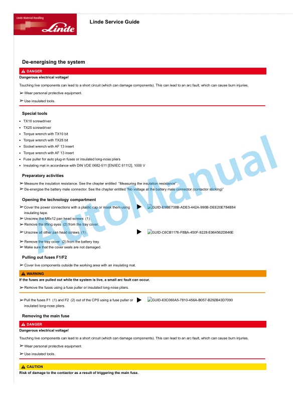 Alternative view of Linde 4590-01 - N20CL, N20CLX Workshop Manuals SN F24590V00001 and up