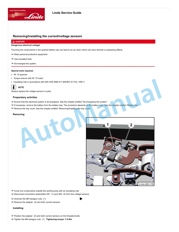 Alternative view of Linde 4594-01 - V08-01, V08-02 Workshop Manuals SN F24594V00001 and up