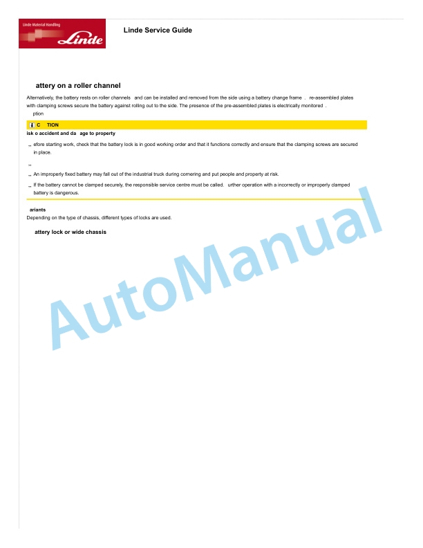 Linde 5214-01 - V Production site KWS Reutlingen Operating Instructions 3 Linde 5214-01 - V Production site KWS Reutlingen Operating Instructions - Image 3