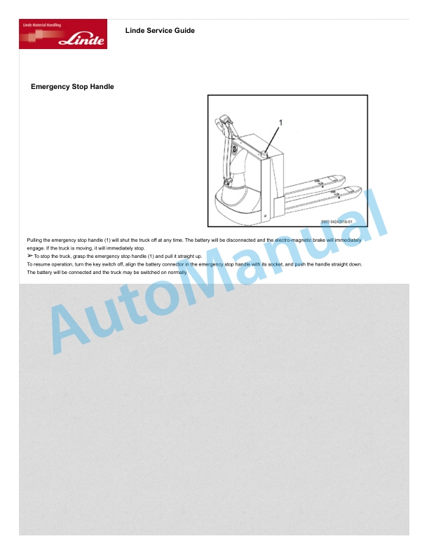 Linde 8903-01 - MT20 Production site LMH North America Operating Instructions SN CT8903J00001 and up 3 Linde 8903-01 - MT20 Production site LMH North America Operating Instructions SN CT8903J00001 and up - Image 3