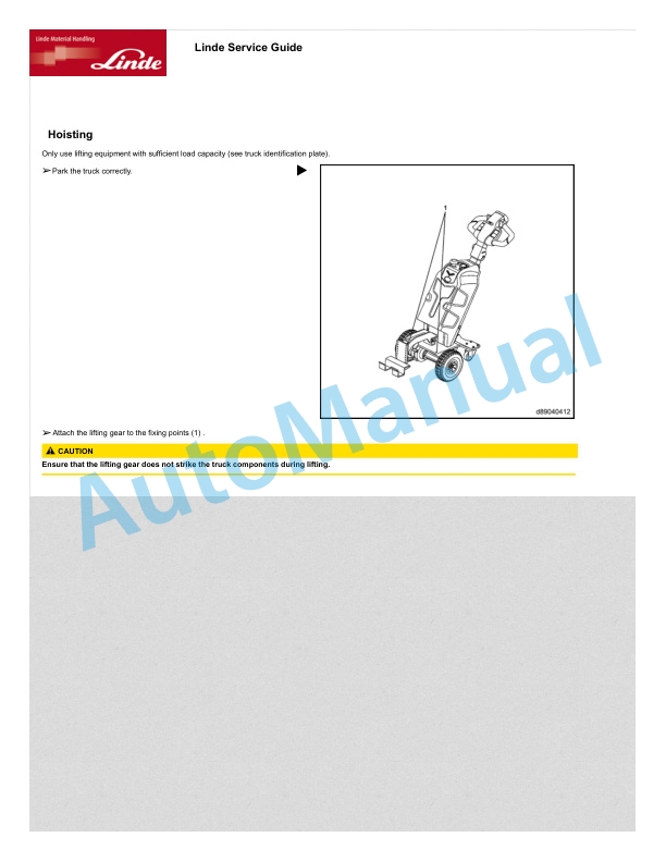 Linde 8904-01 - MP13 Operating Instructions SN CT8904J00001 and up 3 Linde 8904-01 - MP13 Operating Instructions SN CT8904J00001 and up - Image 3