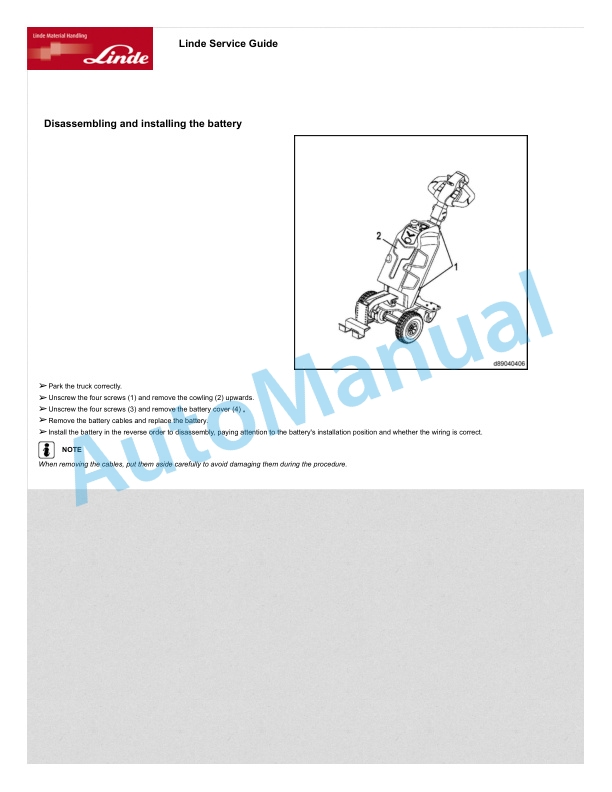 Linde 8904-01 - MP13 Operating Instructions SN CT8904J00001 and up 4 Linde 8904-01 - MP13 Operating Instructions SN CT8904J00001 and up - Image 4